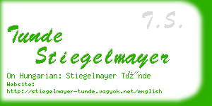 tunde stiegelmayer business card